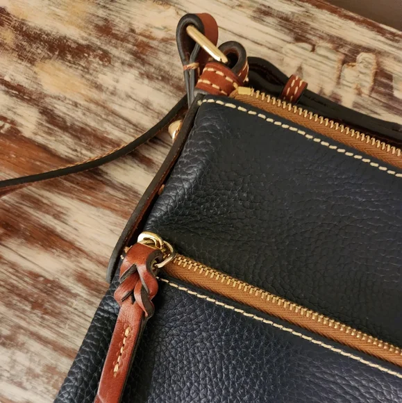 Dooney & Bourke Pebble Grain Letter Carrier Crossbody Midnight Blue - Picture 4 of 16